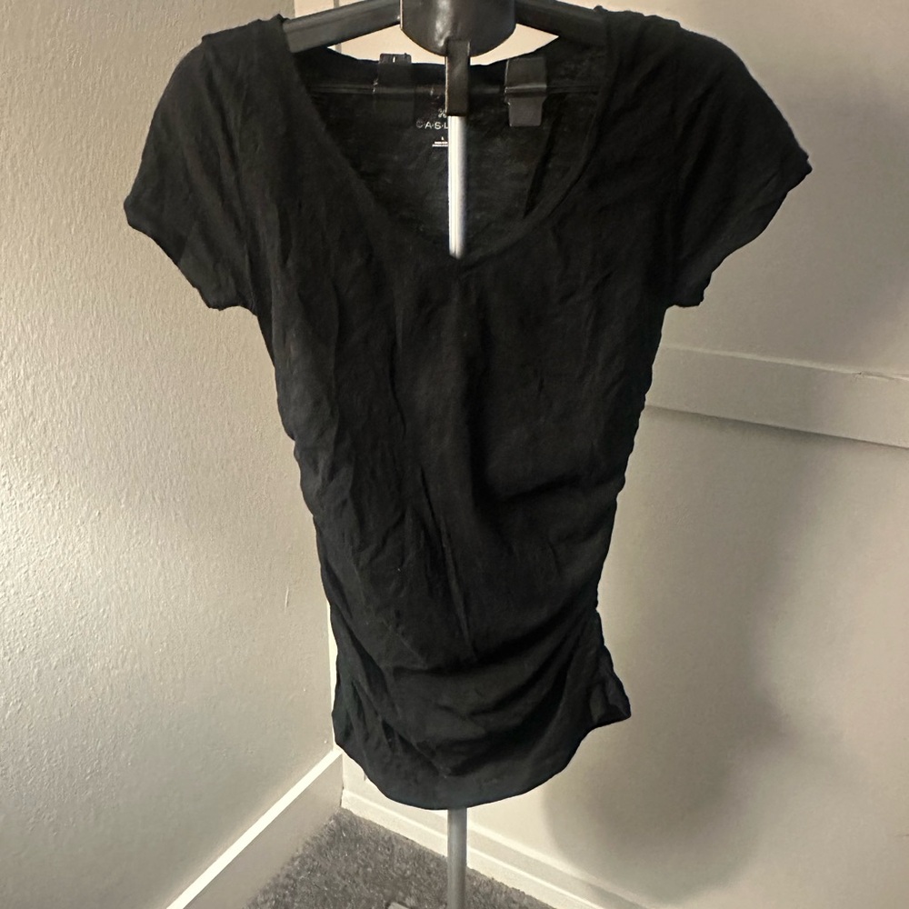 Caslon Black V-Neck Short Sleeve Tee
